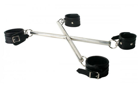 ruff GEAR Stainless Steel X Hog Tie Spreader Bar with Restraints