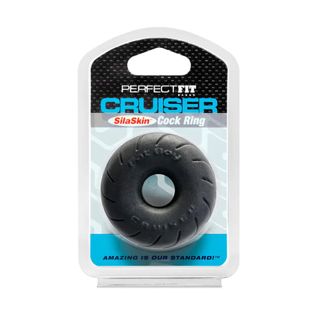 Perfect Fit Silaskin Cruiser Cock Ring Black