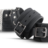 EasyToys Silicone Collar Handcuffs & Anklecuffs Black