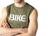 BIKE Sleeveless Logo T Shirt Olive