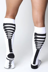 Cellblock 13 Kennel Club Bones Knee High Sock White