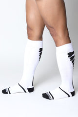 Cellblock 13 Kennel Club Bones Knee High Sock White