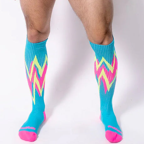 AssTricks Prismatica Socks Pink Yellow Aqua