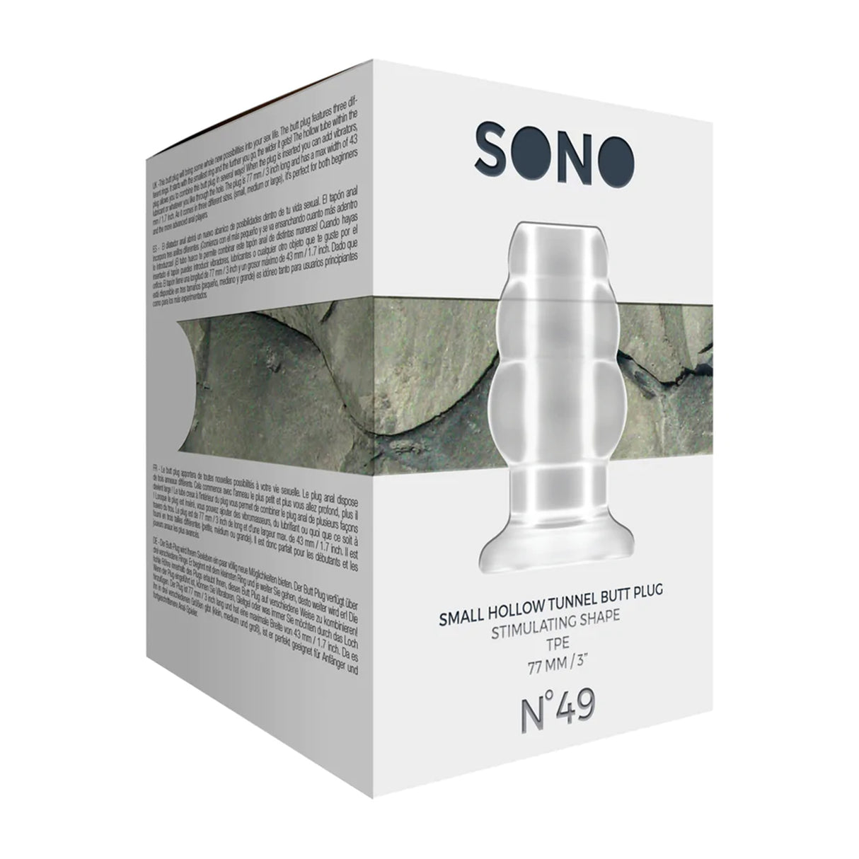 SONO No 49 Small Hollow Tunnel Plug Transparent