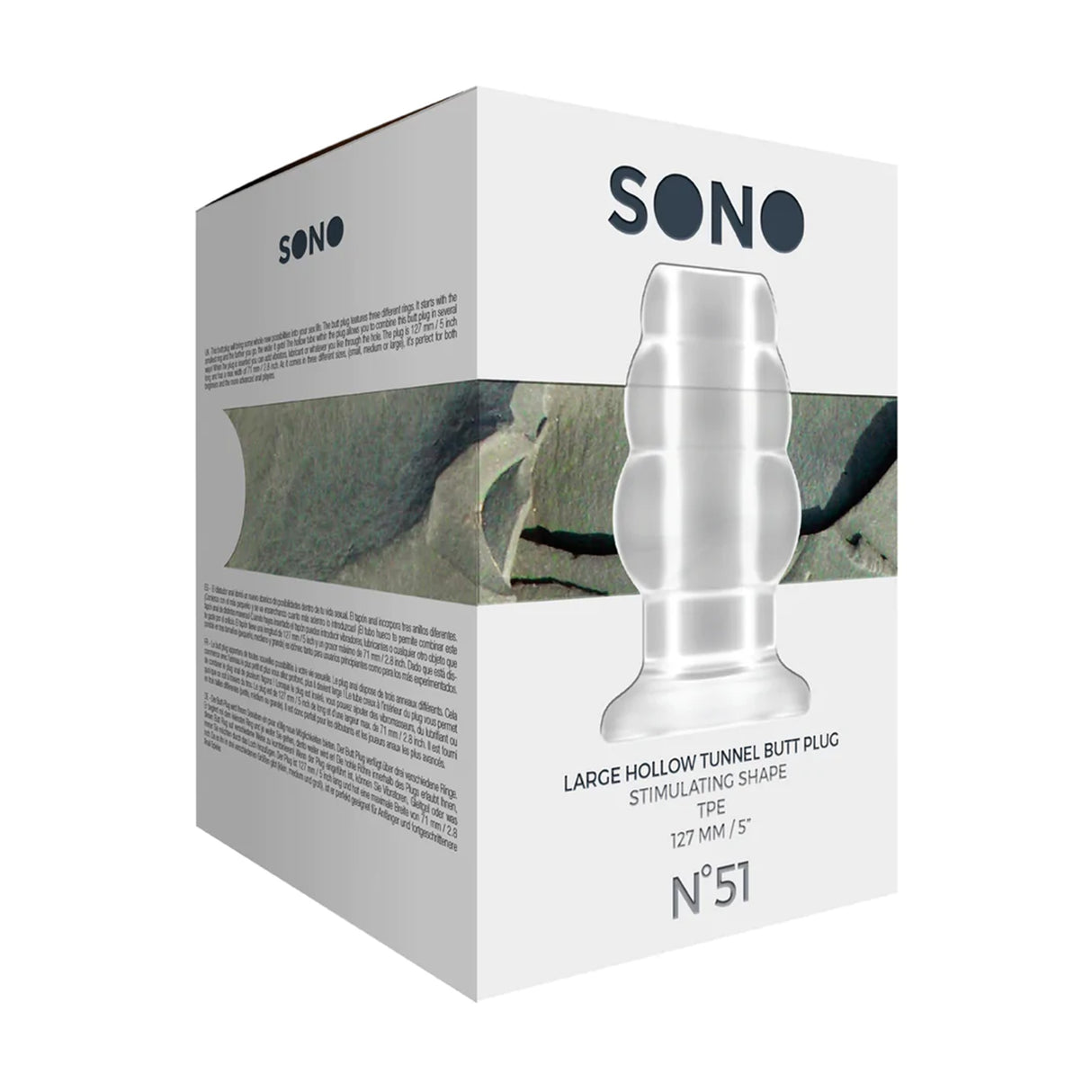 SONO No 51 Large Hollow Tunnel Plug Transparent