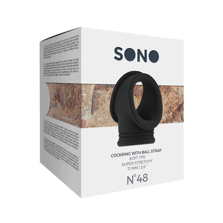 SONO No 48 Cock Ring Ball Strap Black