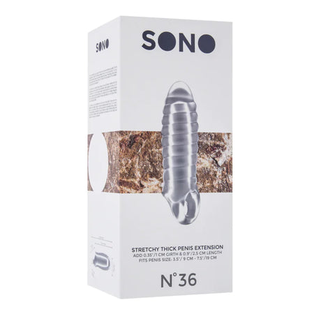 SONO No 36 Stretchy Thick Penis Sleeve Extension Transparent