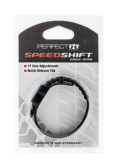 Perfect Fit Speed Shift Cock Strap Black