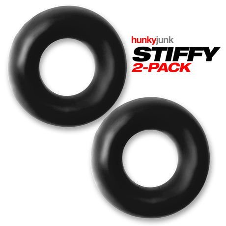 Hunkyjunk STIFFY Cock Rings 2 Pack Tar Ice