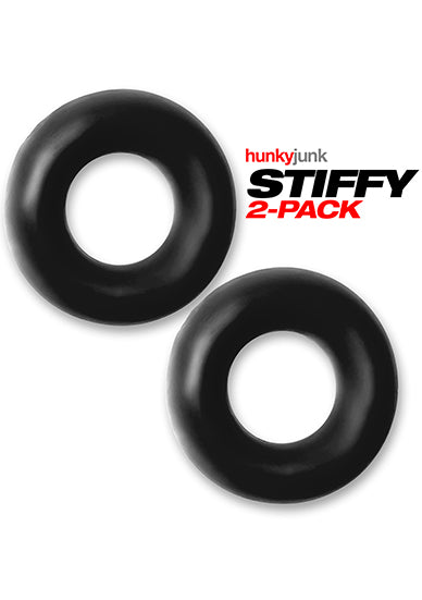 Hunkyjunk STIFFY Cock Rings 2 Pack Tar Ice