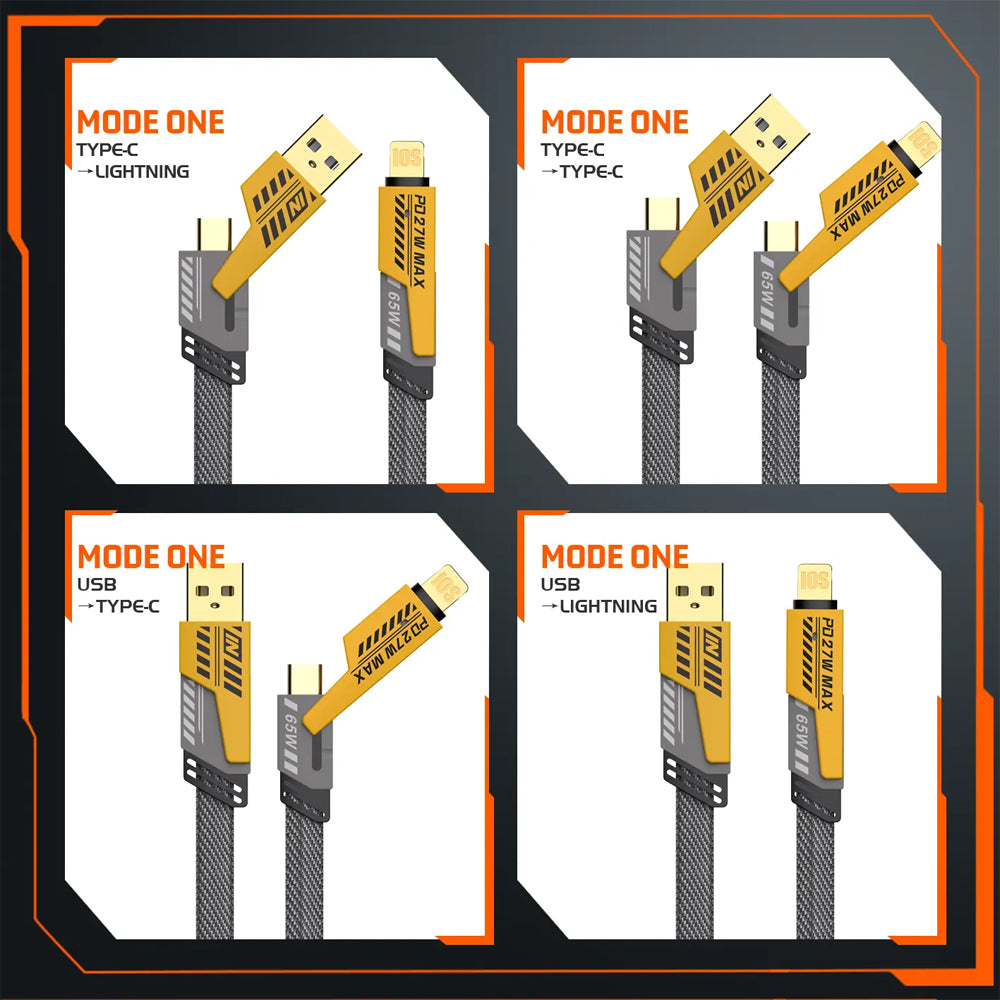 PWR 4 in 1 USB Fast Charging Data Cable