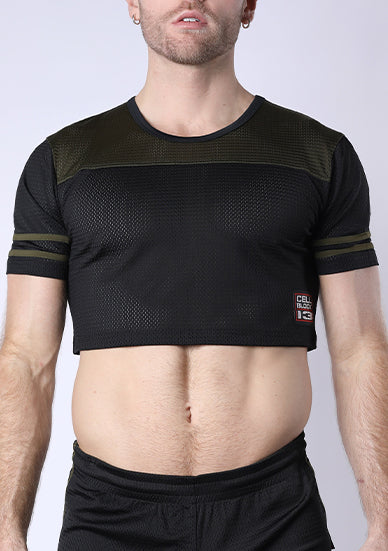 Cellblock 13 Take Down Mesh Crop Top Green