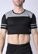 Cellblock 13 Take Down Mesh Crop Top Grey