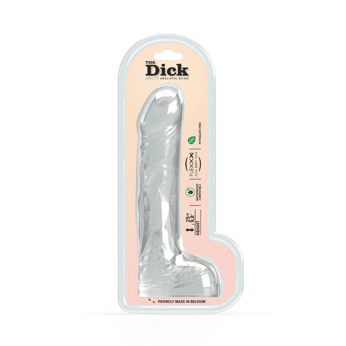 The Dick Lorenzo Dildo 9.5 Inch Clear