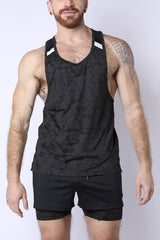 Timoteo Letterman Tank Top Black