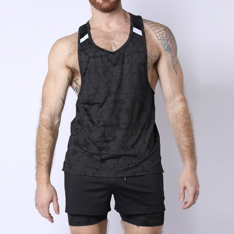 Timoteo Letterman Tank Top Black