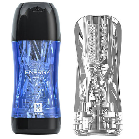 Touch In Energy Vibration View Tube Masturbator Cup Blue