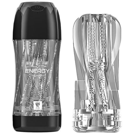 Touch In Energy Vibration View Tube Masturbator Cup Clear