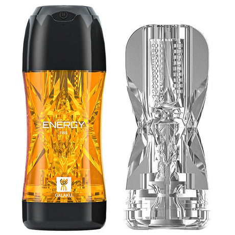 Touch In Energy Vibration View Tube Masturbator Cup Yellow