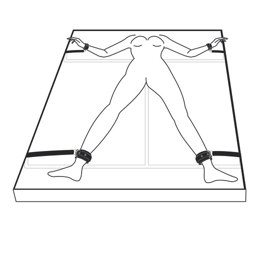 EasyToys Under Mattress Restraint Set Black