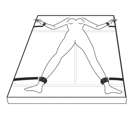 EasyToys Under Mattress Restraint Set Black
