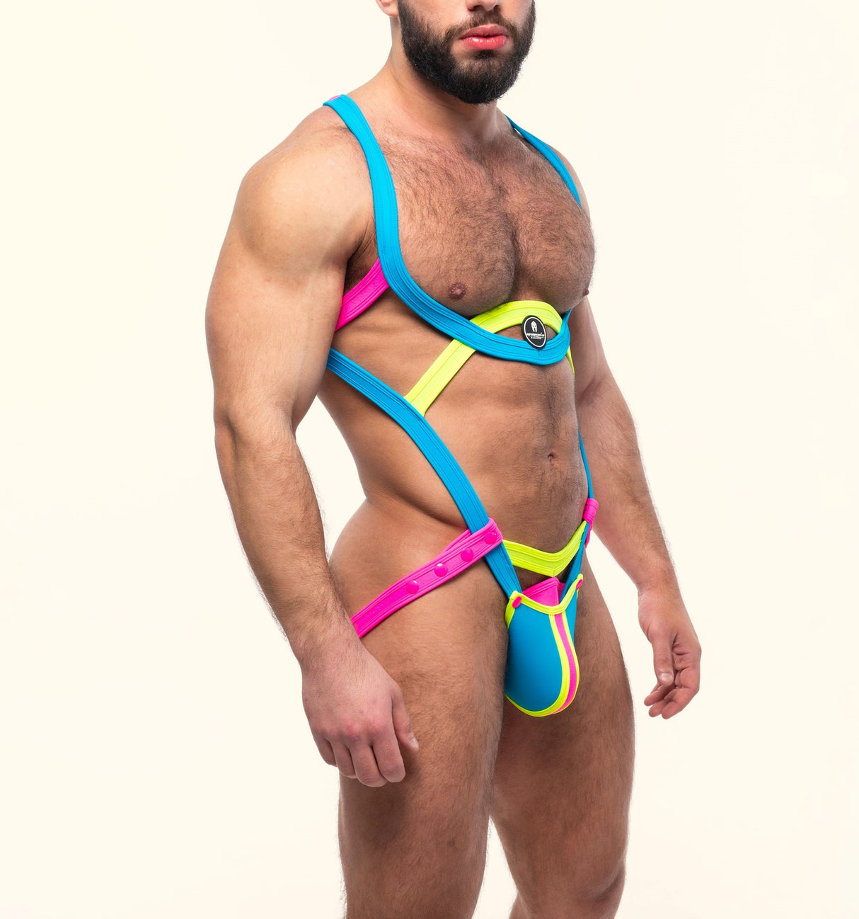 Spartas Scilla Full Body Harness Yellow Pink Turquoise