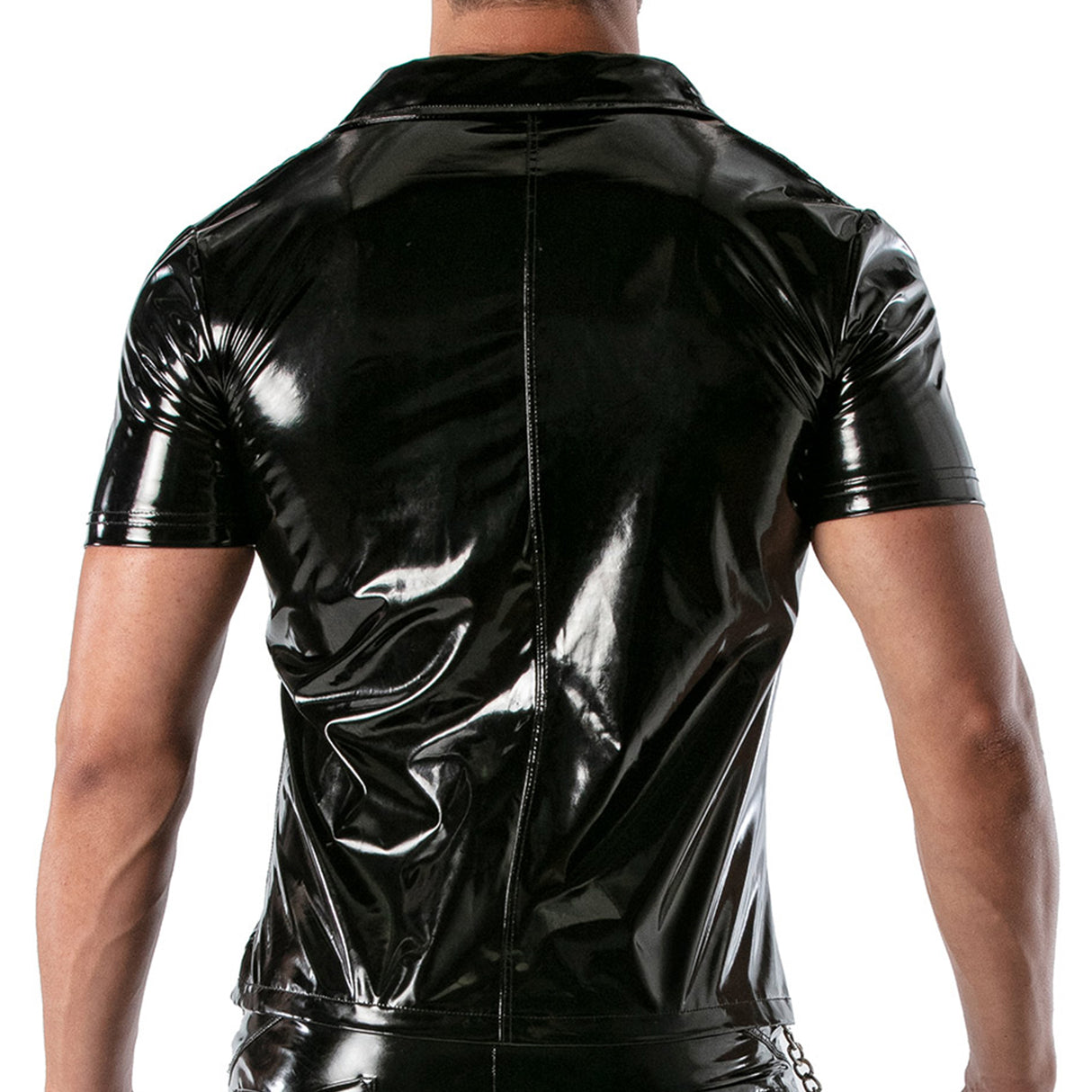 TOF Paris Vinyl Zipped Vest Black