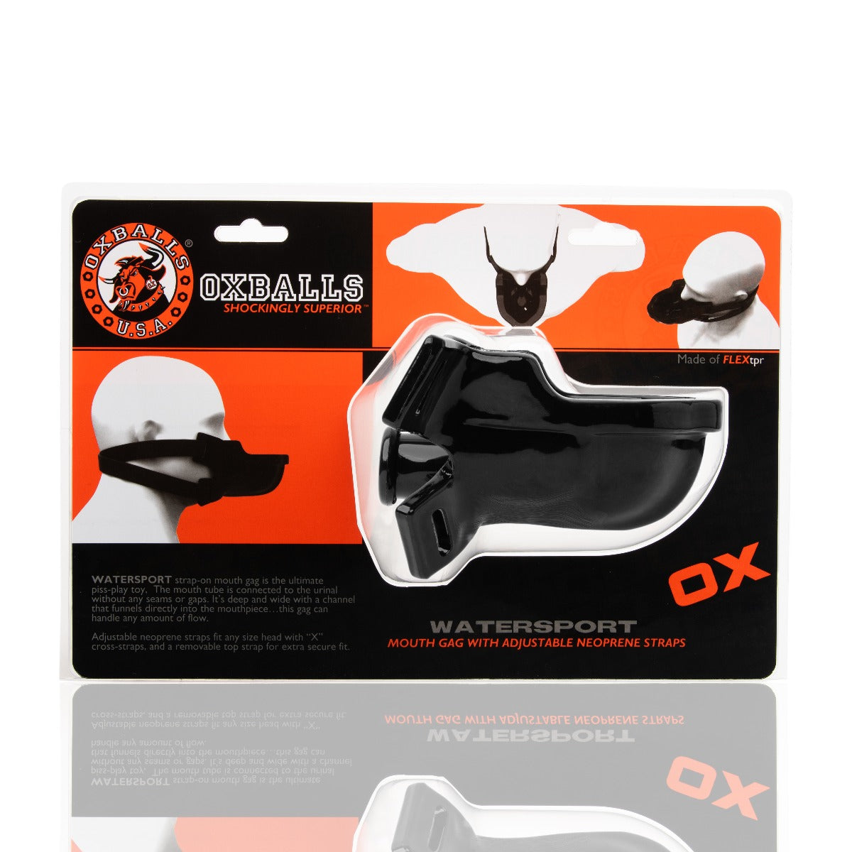 Oxballs WATERSPORT Strap On Piss Gag Black