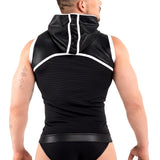ROK Kinky Hoody Vest Black White
