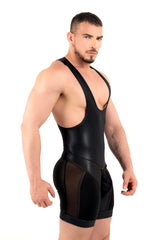 ROK Kinky Close Wrestler Singlet Black