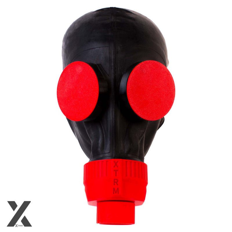 XTRM XP5 Rubber Gas Mask Black Red