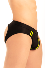 Dale Mas Biker + Kinky Jock Brief Black Yellow