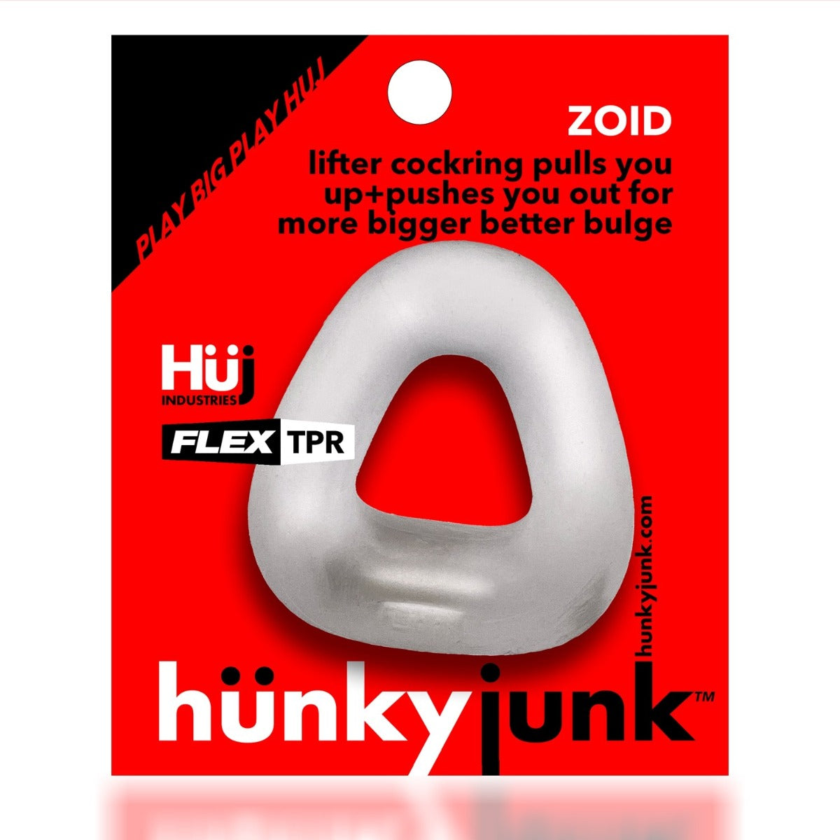 Hunkyjunk Zoid Cock Ring Clear Ice