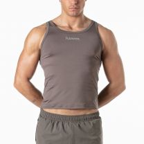 Leader Sports Crop Tank Top Taupe