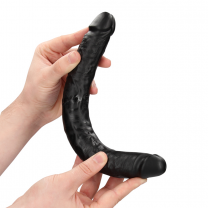 RealRock Straight Slim Double Ended Dildo 12 Inch Black