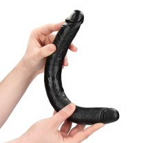 RealRock Straight Slim Double Ended Dildo 14 Inch Black